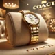 shop coach gold bracelet watch